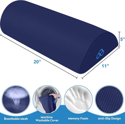 StepLively Foot Rest Ergonomic Pillow for Under Desk at Work, Anti-Fatigue Footrest Support Pillow for Fatigue & Pain Relief, Comfortable for Office Chair, Car Seat & Gaming Chair - Black
