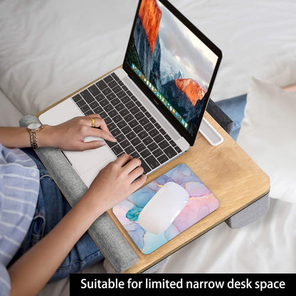 Audimi Small Mouse Pad 6 x 8 Inch, Mini Mouse Pad Thick for Laptop Wireless Mouse Home Office Travel, Portable & Washable (Black)