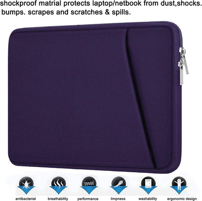 Laptop Sleeve, Durable Briefcase Shockproof Protective Case, Handbags Portable Laptop Bag for 15.6 inch HP Dell Asus Lenovo Notebook Computer with Front Pocket, Black