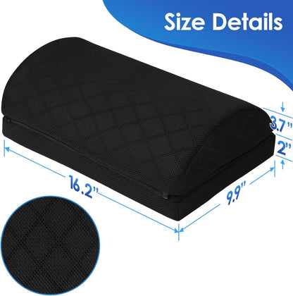 CushZone Foot Rest,Desk & Gaming Accessories,Foot Rest for Under Desk at Work,Comfortable Footrest with 2 Adjustable Heights & Removable Cover, Office Desk Accessories（Gray）