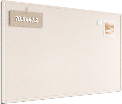 Fluxynara Bulletin Board, 23.6" x 17.5" Cork Board Alternative with 12 Safe Removable Adhesive Tabs, Foldable Felt Pin Board for Home Office, Classroom, Bedroom,Entryway for Walls—Sage