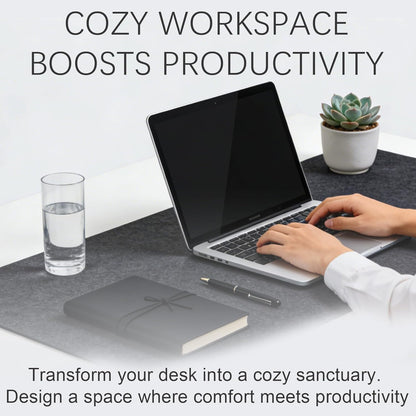 Felt Desk Mat,Large Mouse Pad Desk Mat for Office & Home,Non-Slip Desk Blotter,Felt Desktop Mat for Laptop,Computer,Writing 27.6"x13.8" Dark Gray