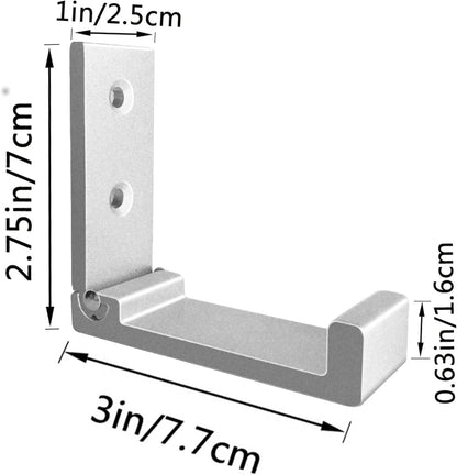 ZEYU Folding Coat Hooks, 5Pcs Wall Hooks for Hanging Coat Towel Hooks Hardware Heavy Duty Aluminum Alloy Headphone Holder No Rust Wall Mounted with Screws for Bags Fitness Equipment