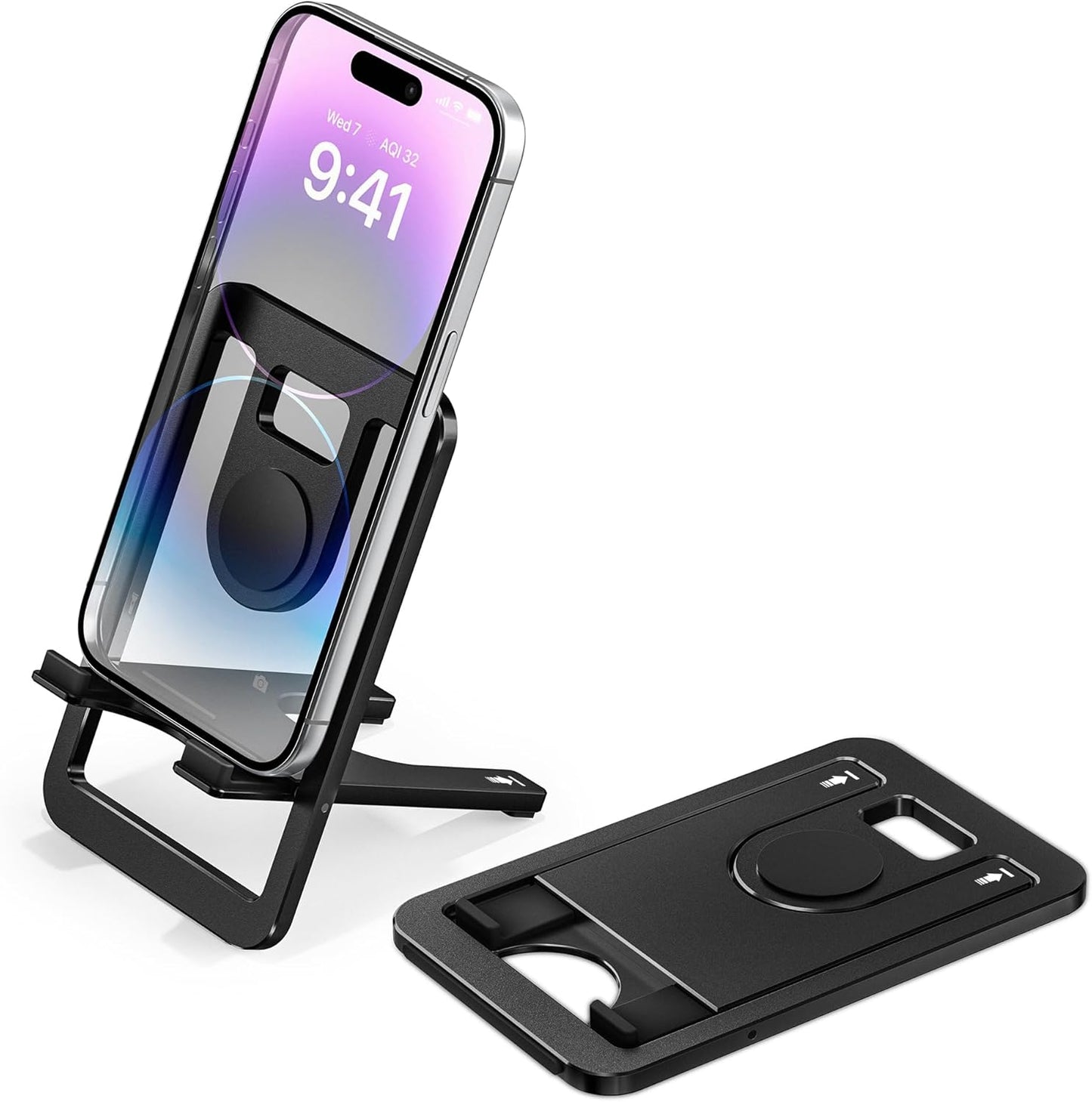 Itramax Tablet Stand for Desk,Foldable iPad Stand Desktop,Adjustable Portable Tabletop Nightstand Holder for Kindle Fire,Scribe,Paperwhite,iPhone 17 16 15,iPad Pro,Air,Mini,Samsung Galaxy Tab S10 S9