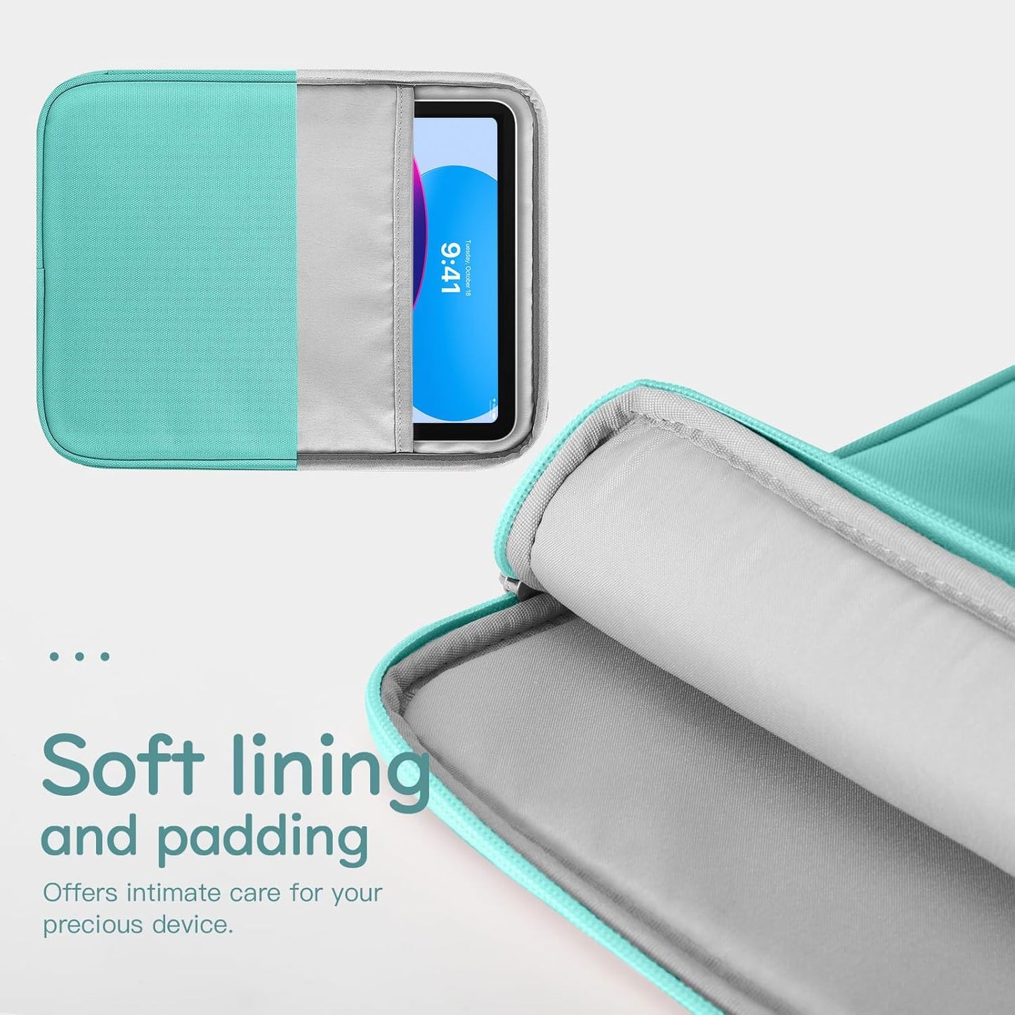 Dadanism 9-11" Tablet Sleeve Bag Carrying Case for iPad (A16) 11th Gen 11", iPad 10th Gen 10.9" Air 5/4, iPad Air M4/Pro 11", iPad 9/8/7th, Galaxy Tab A11+ Plus 11", Remarkable 2 10.3", Black