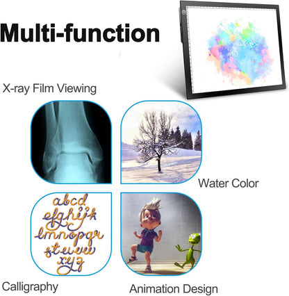 LitEnergy A3 Copy Light Board Tracing Box, Ultra-Thin Adjustable Drawing Tablet USB Power Artcraft LED Tracer Pad for Diamond Art Painting Accessories, Streaming, Sketching, Animation, Stenciling