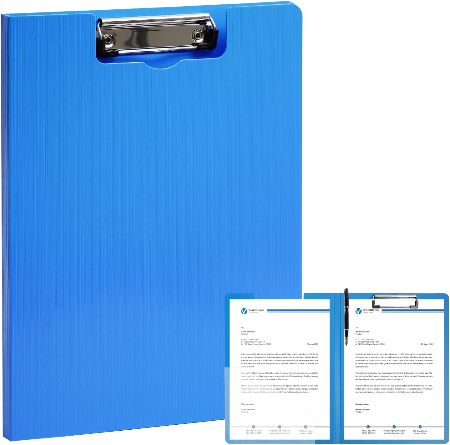 Clipboard Folder, A4 Foldable Clipboards with Pocket, File Cover Office Folder Clipboard, 360 Degree Foldable Storage Clipboards for Office, School or Medical Field, Green