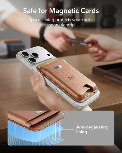 ESR Geo for MagSafe Wallet with Full Find My Functionality, RFID Blocking, 5 Cards Holder for Phone Case, Strong Magnetic Wallet for iPhone 17e/17/16/15/14/13/12 Series, Not for 13/12 Mini, Black