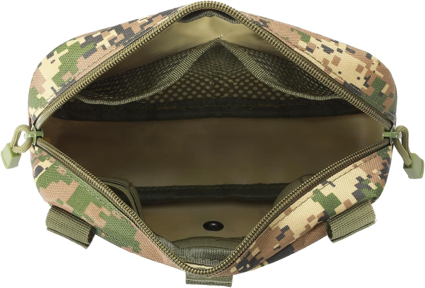 FRTKK Tactical Molle Admin Pouch Utility Laser Cut EDC Tool Pouch Bag Horizontal Modular Pouches Include US Flag Patch and Keychain