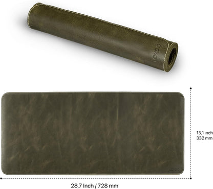 Londo Top Grain Leather Extended Mouse Pad – Large Desk Mat for Office & Gaming, Smooth Writing Surface, Non-Slip Base, Durable & Stylish Workspace Accessory
