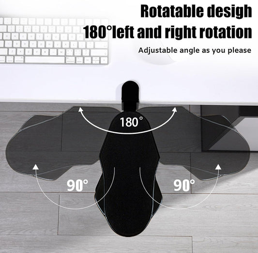 Computer Arm Rest for Desk, 180° Adjustable Rotating Desk Extender Tray, 90° Foldable Elbow Arm Support, Ergonomic Desk Arm Wrist Rest Shelf for Home and Office
