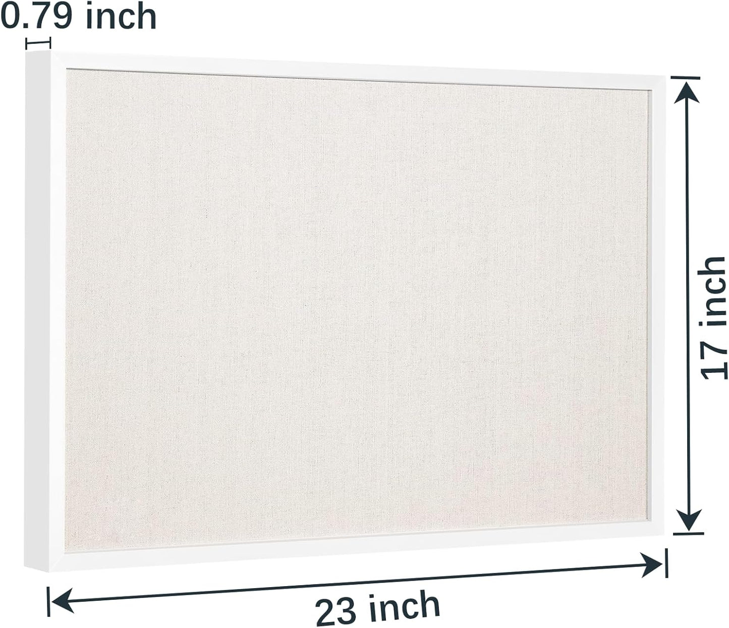 OWLKELA 12"x16" inch Bulletin Board with Linen, White Wood Style Frame, with 10 Pushpins, Linen Cork Board, Ideal for School, Home & Office