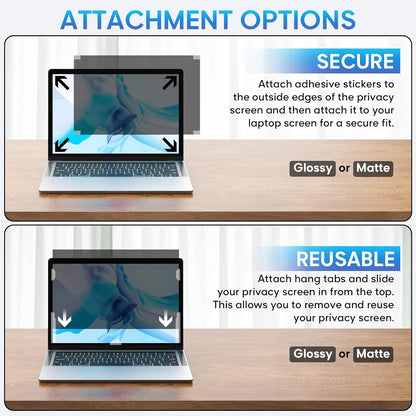 Yamaya Laptop Privacy Screen 15.6 Inch, Removable 16:9 Aspect Privacy Filter Screen Protector for 15.6 Inch Laptop, Blue light reduction Computer Monitor Privacy Protector