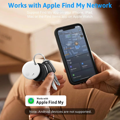 Tracker Tag 4 Packs Bluetooth Tracker, Smart Tag Locator Tracking Device, Keys Finder and Item Locator,Air Tracker Item Finders with Find My(iOS Only) Track Your Keys (Black, 4 Pack)