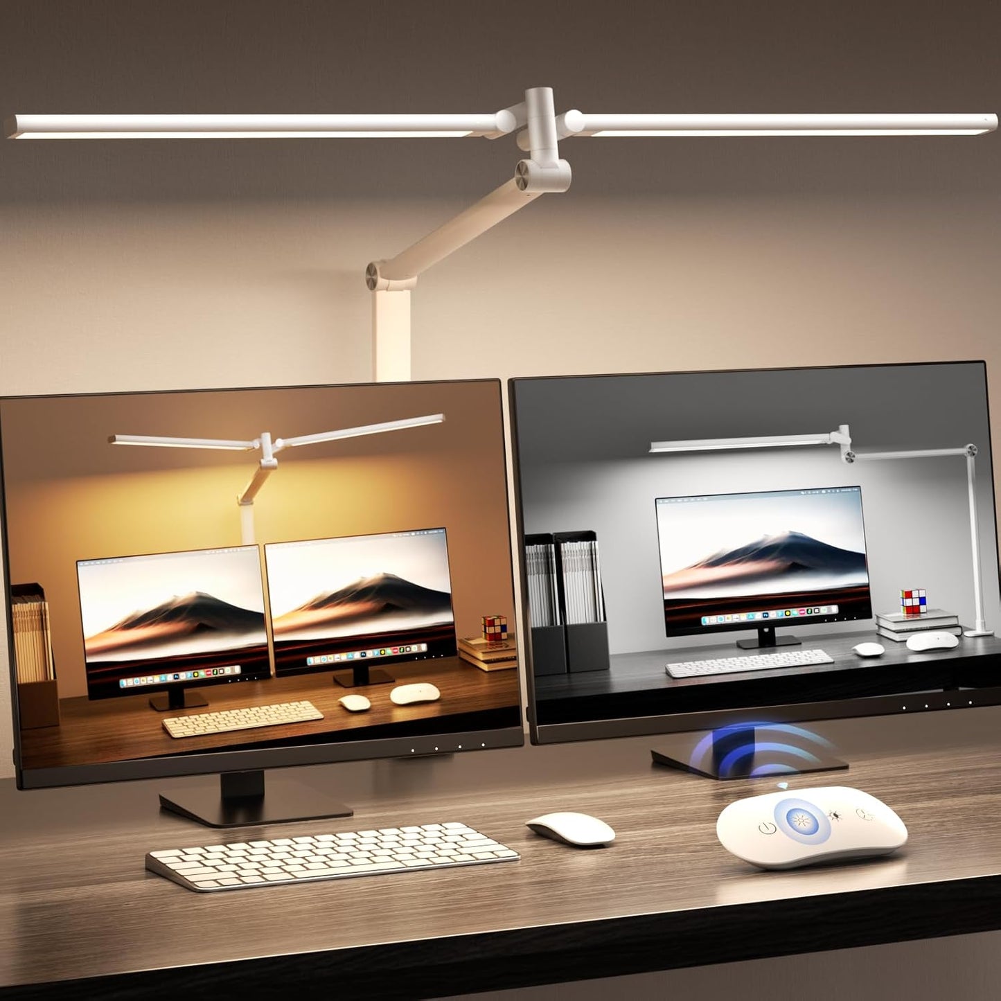 Airlonv LED Desk Lamp for Office Home, Eye-Caring Desk Light with Stepless Dimming Adjustable Flexible Gooseneck, 10W USB Adapter Desk Lamp with Clamp for Reading, Study, Workbench (Black)