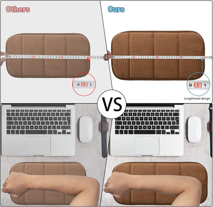 2Pcs Upgrade Computer Wrist Elbow Pad, Portable Memory Foam Arm Wrist Rest Pillow, Soft Wrist Support Mat for Keyboard Desktop Office Gaming - Alleviate Elbow Pain (Moderate Size, 7.8 x 15.7 inch)