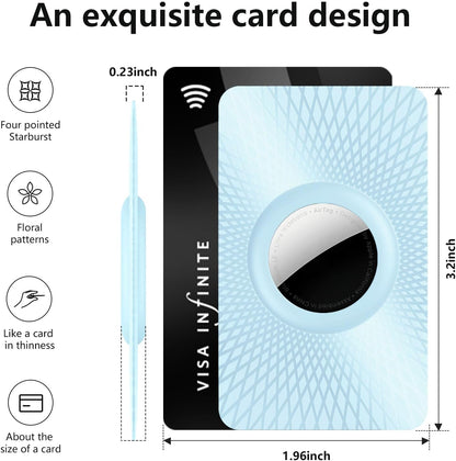 for Airtag Wallet Holder 2 Pack,Ultra Thin Card Holder Compatible with Apple Airtag Case for Purse, Handbag, Backpack Wallet, Clutch Bag