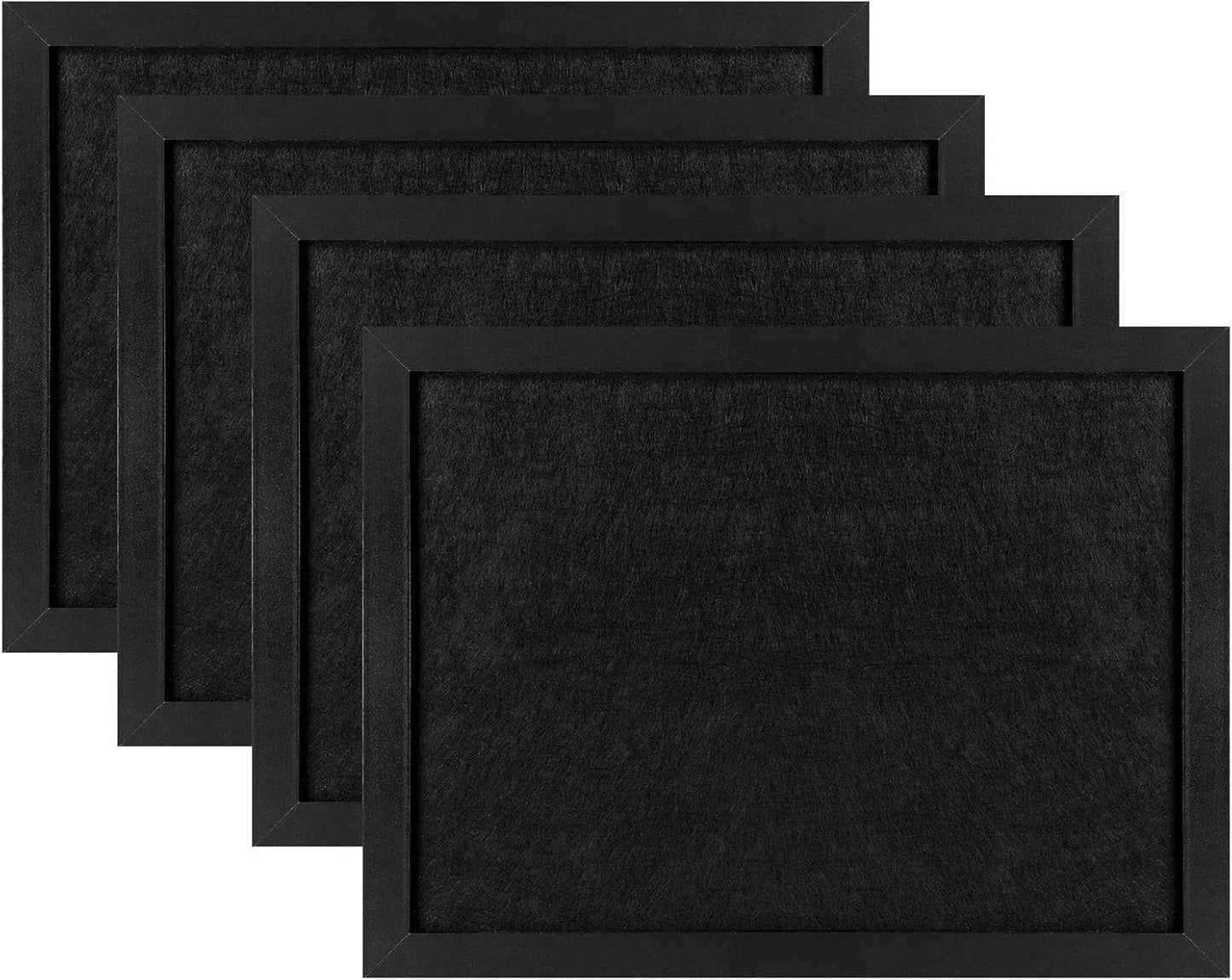 TORASO Cork Board Bulletin Board with Felt,Wood Framed Display Bulletin Board for Walls with Pins, Eye Bolts, gaskets, Screws, Pin Board for Office, School and Home(Black,1pc)