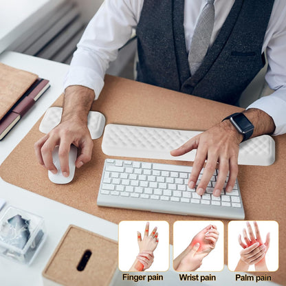 Keyboard Wrist Rest Mouse Wrist Support, Memory Foam Wrist Rest Pad for Computer Laptop, Ergonomic Wrist Cushion Support for Typing Pain Relief, Gaming Home Office, Purple