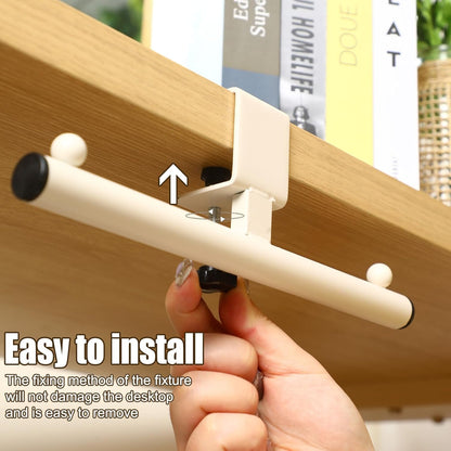 Geelin 1 Pcs White Heavy-Duty Bag Hook for Desk or Table Bag Hanger Backpack Holder Purse Hook Table Handbag Hanger Organizer Storage Under Desk for Office Classroom Dorm Accessories