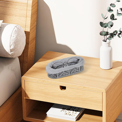 Glasses Holder,Anti-scratch Plush Lined Eyeglass Holder Stand for Nightstand Desk Storage Organizer