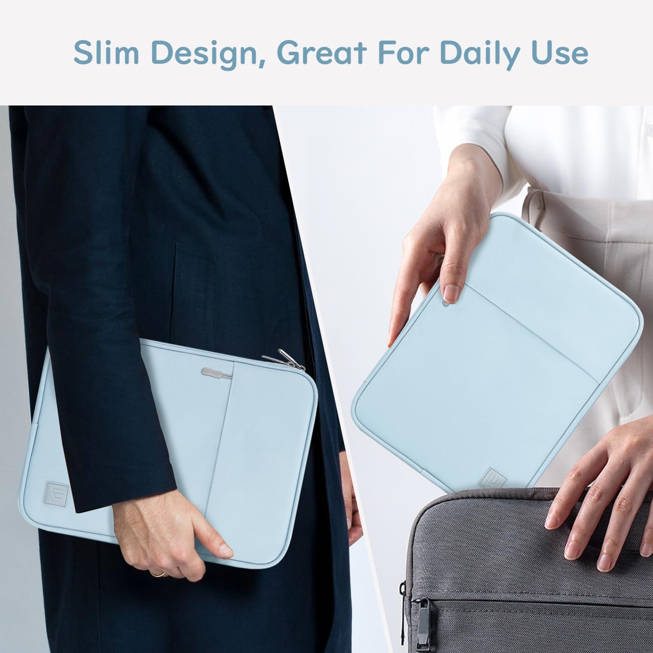 Dadanism 9-11 Inch Tablet Sleeve Padded Carrying Case for iPad (A16) 11th Gen 11", iPad 10th Gen 10.9", iPad Air M4/Pro M5 11", iPad Air 5/4, iPad 9/8/7th Gen, Galaxy Tab A11+ Plus 11", Blue
