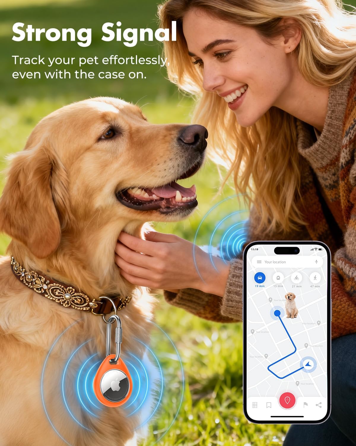 UNBREAKcable AirTag Holder for Apple - 4 Pack Air Tag Case [Professional Carabiner] [Waterproof] [Shockproof] TPU AirTag Keychain for Kids, Pets, Keys, Luggage, Backpacks