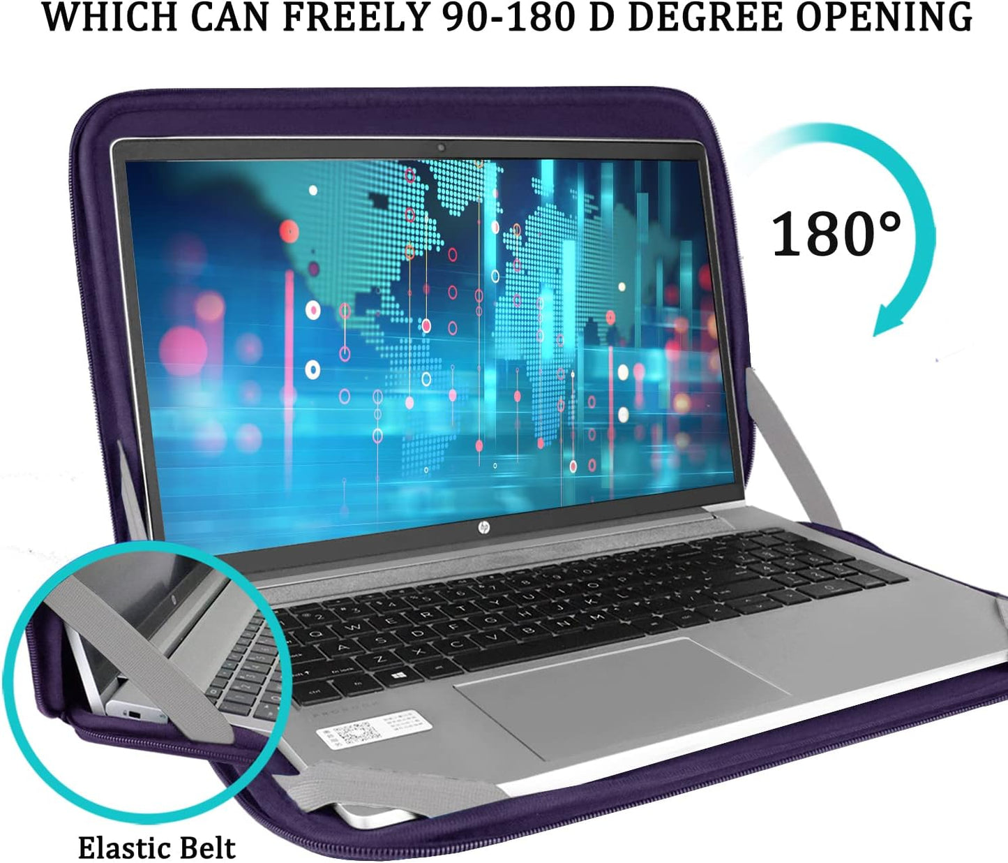 Laptop Case Sleeve 15.6 inch, Durable Shockproof Protective Computer Carrying Cover with Front Pocket, Briefcase Handbags Laptop Sleeve Bag for 15.6 inch HP, Dell, Acer, Asus, Notebook, Black