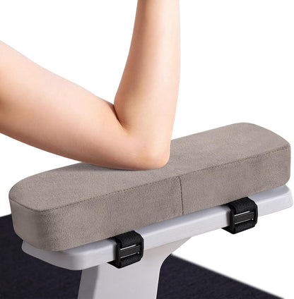 Smiry Ergonomic Office Chair Armrest Pads, Memory Foam Arm Rest Covers, Non-Slip Armrest Cushion with Adjustable Buckles and Straps, Elbow Relief for Desk, Gaming & Wheelchair (Black, Set of 2)