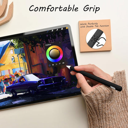 KELIFANG Silicone Case for Apple Pencil Pro 2024 & Apple Pencil 2nd Generation, Cute Pink Protective Skin Sleeve Cover Holder Grip and Tip Cap Accessories Compatible with iPad Pro 11 12.9 13 Inch