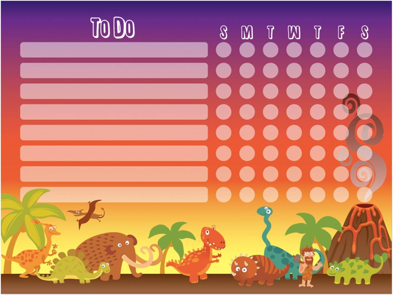 Dry Erase Whiteboard Task & Habit Tracker | Removable and Restickable Adhesive Decal | Fine-Tip Magnetic Marker Included | 9” x 12”