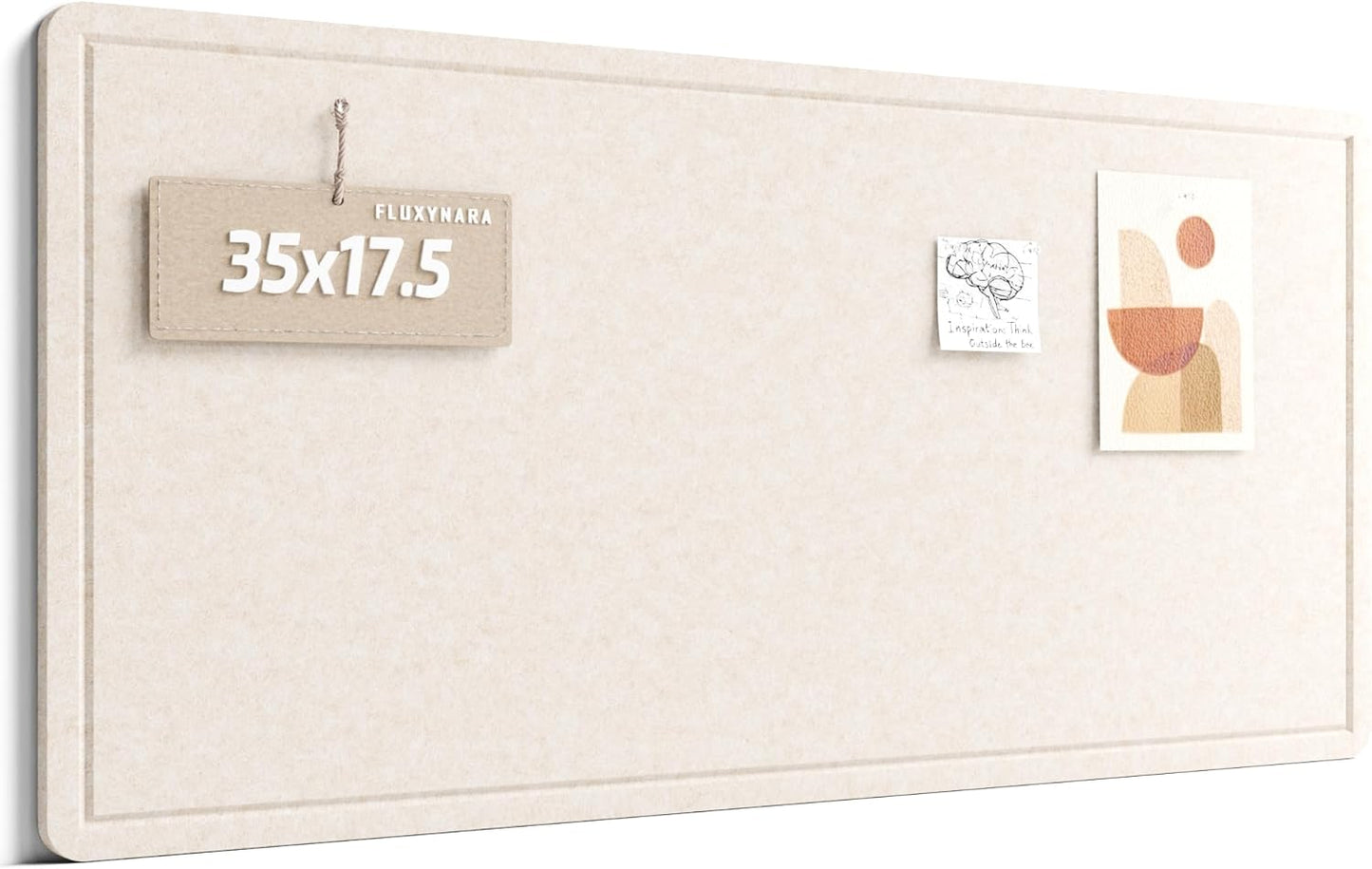 Fluxynara Bulletin Board, 23.6" x 17.5" Cork Board Alternative with 12 Safe Removable Adhesive Tabs, Foldable Felt Pin Board for Home Office, Classroom, Bedroom,Entryway for Walls—Sage