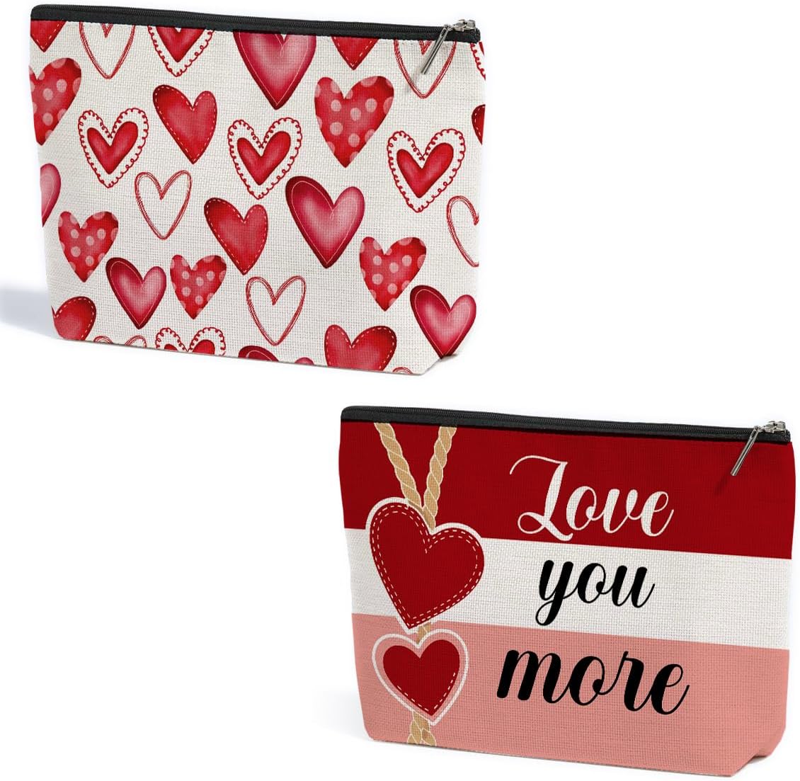 ZHAMEN 2 Pcs Cables Chargers Makeup Bag, Organizer Portable Pouch Purse Travel Essentials Organizer Cosmetic Bags for Women, Roomy Travel Makeup Toiletries Accessories, Birthday Gifts for Women