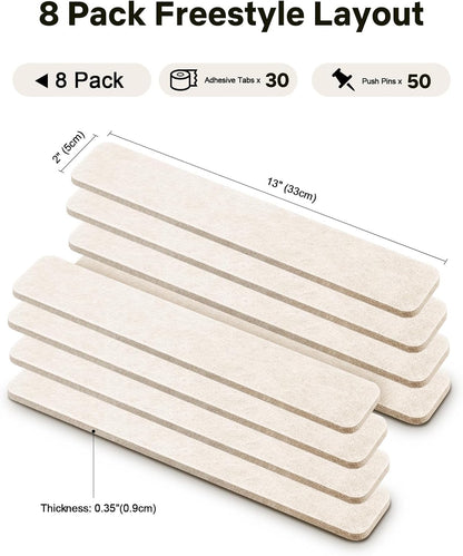 Small Cork Bulletin Board Tiles, Felt Wall Decor and Office Desk Accessories for Vision, Message Center, Picture and Prayer Board, Dorm, Room, Home Office Essentials and Organization(Linen Dusk)