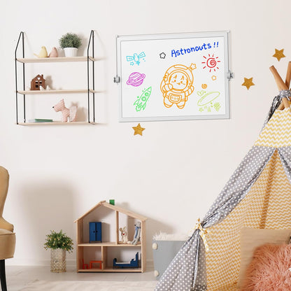 Small Dry Erase White Board, Magnetic Desktop Whiteboard with Stand, Dry Eease Board Mini Easel Double Sided on Table Top with Holder for Kids Drawing, Teacher Instruction