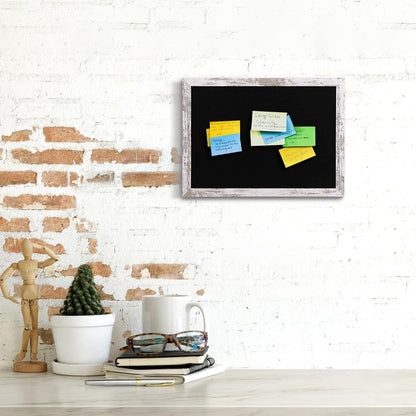 Cork Board Bulletin Board, 11.8x8.6 inches Mini Decorative Hanging Framed Cork Boards for Walls, Pin Board Vision Board for School Home Office, Bulletin Board with Wooden Frame(2230,WH,1p)