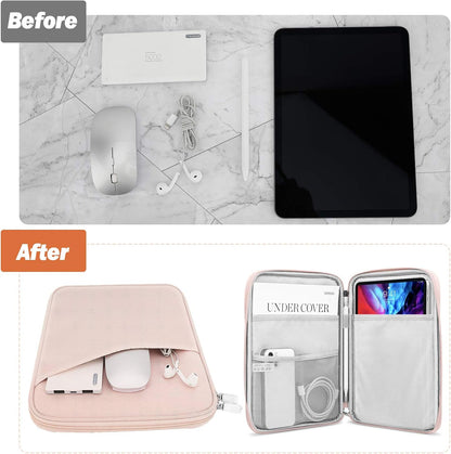 MoKo 9-11 Inch Tablet Sleeve Case, Fits New 11inch iPad Air M4/Pro M5, iPad A16 11", i-Pad 10/9/8/7th/Air 5/4th 10.9"/10.2", Tab S9/S8 11", Protective Bag Carrying Case with Pocket, Dark Gray