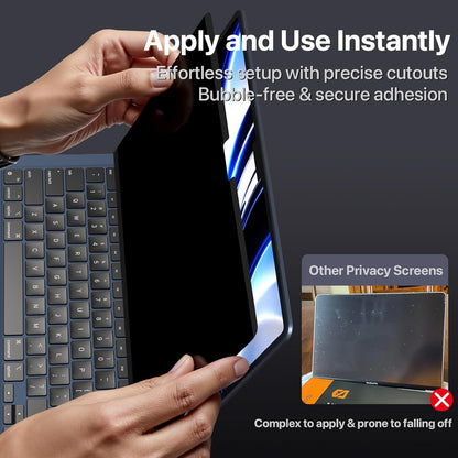 Privacy Screen for MacBook Air 13.6 Inch (2025–2022, A2681 A3113 A3240),Reusable Adhesive Wide-angle privacy Filter, High Light Transmission, Slim Fit, Easy to Wash & Removable- Matte