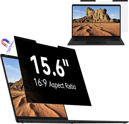 Mamol Magnetic Laptop Privacy Screen 14 inch ,16:10 Aspect Removable Anti Glare Protector Blue Light Privacy Screen Filter,Filter Shield Compatible with HP/Dell/Acer/Asus/Samsung/Lenovo/Thinkpad Envy