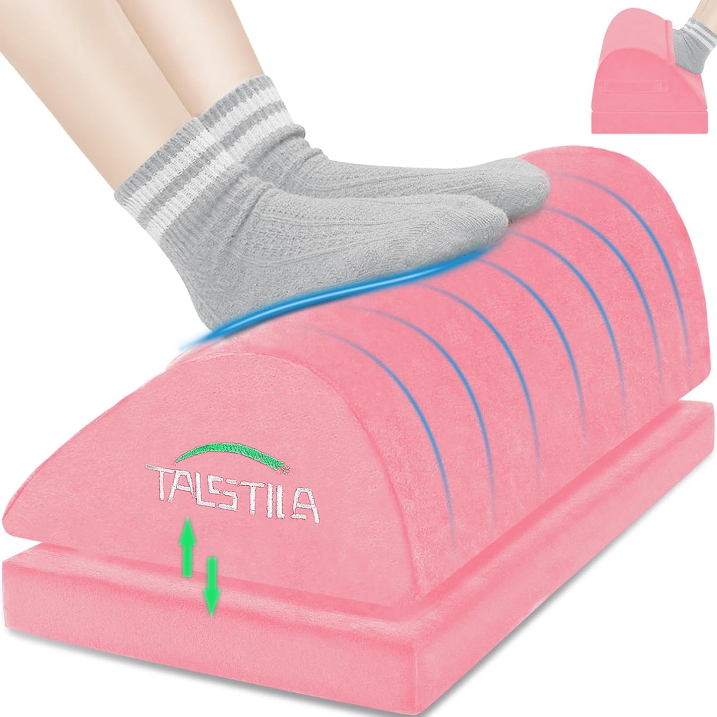TALSTILA Foot Rest for Under Desk at Work, Under Desk Footrest, Ergonomic 2 Adjustable Heights Footrest, Footrest with Feet Warm Pocket, for Office Desk & Office Chair…