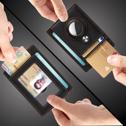 Slim Minimalist Front Pocket Air Tag Wallet, RFID Blocking Card Holder Wallet with Airtag Holder