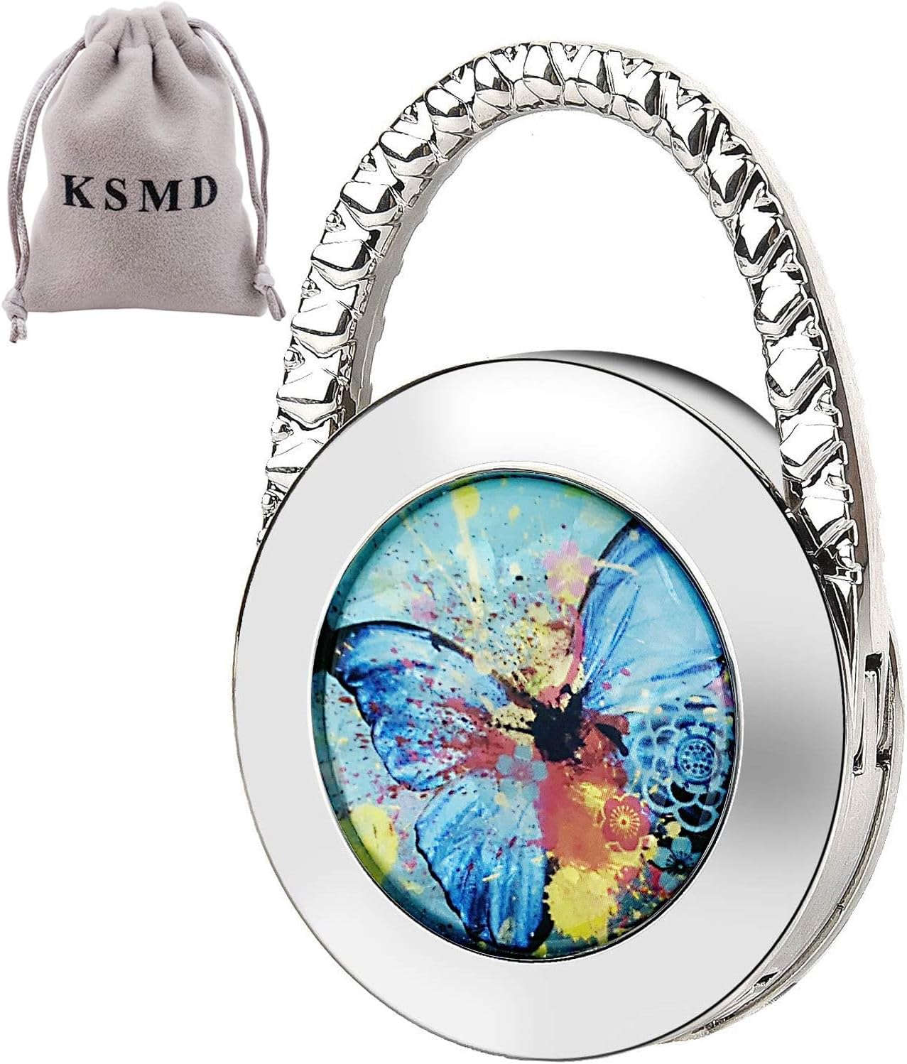KSMD Purse Hooks for Table & Bars, Portable Handbag Holder - Foldable Table Hook Hanger