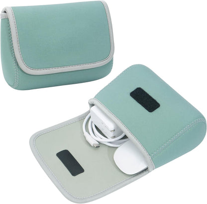 LENTION Storage Small Pouch Bag Cases for Accessories Laptop MacBook Power Adapter, Wireless Mouse, iPhone Charger, Cellphone, Power Bank, Cord Travel Cable Electronic Organizer - Dark Gray