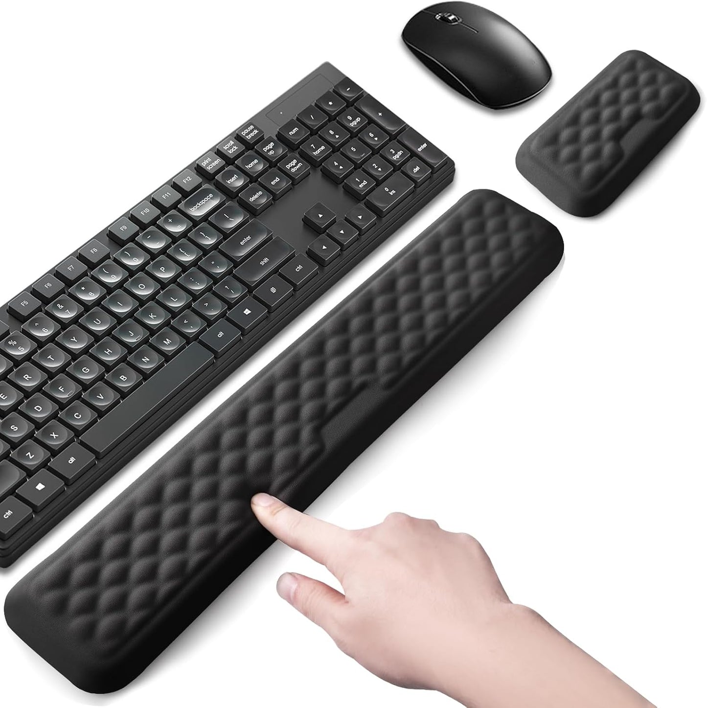 Keyboard Wrist Rest Mouse Wrist Support, Memory Foam Wrist Rest Pad for Computer Laptop, Ergonomic Wrist Cushion Support for Typing Pain Relief, Gaming Home Office, Purple