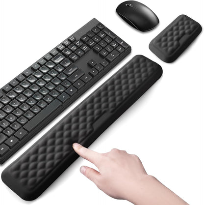 Keyboard Wrist Rest Mouse Wrist Support, Memory Foam Wrist Rest Pad for Computer Laptop, Ergonomic Wrist Cushion Support for Typing Pain Relief, Gaming Home Office, Purple