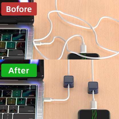 8 Pack Cord Organizer Holder,Costop Strong Adhesive Desk Cable Management Magnetic Easy Open,Organize Phone Charging Cords Wire Holder Organizer Neatly for Home,Office,Car,Desk,Nightstand