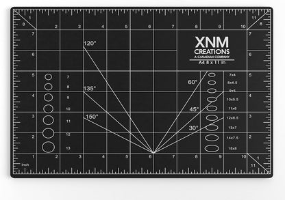 XNM Premium Self Healing Cutting Mat - 18 Inches by 24 inches - A2, 3 Layer Quality PVC Construction - Dual Sided, Imperial and Metric Grid Lines - Perfect for Cutting, Sewing, and Crafts