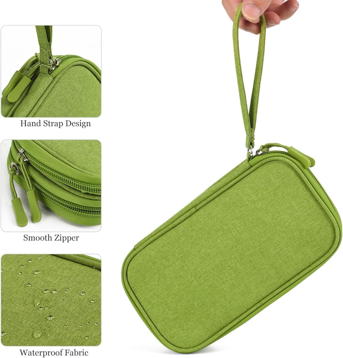 CAOODKDK Electronics Accessories Organizer Pouch Bag, Travel Universal Organizer for Cable, Charger, Phone, SD Card, Business Travel Gadget Bag