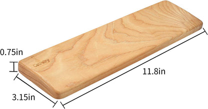Wooden Keyboard Wrist Rest, Keyboard Wooden Palm Rest，Keyboard Wrist Rest Pad, Solid Wood Mouse Pad Wrist Guard, Ash Wood Wrist Rest, Wrist Pad for Keyboard, (Fraxinus Excelsior,11.8in)