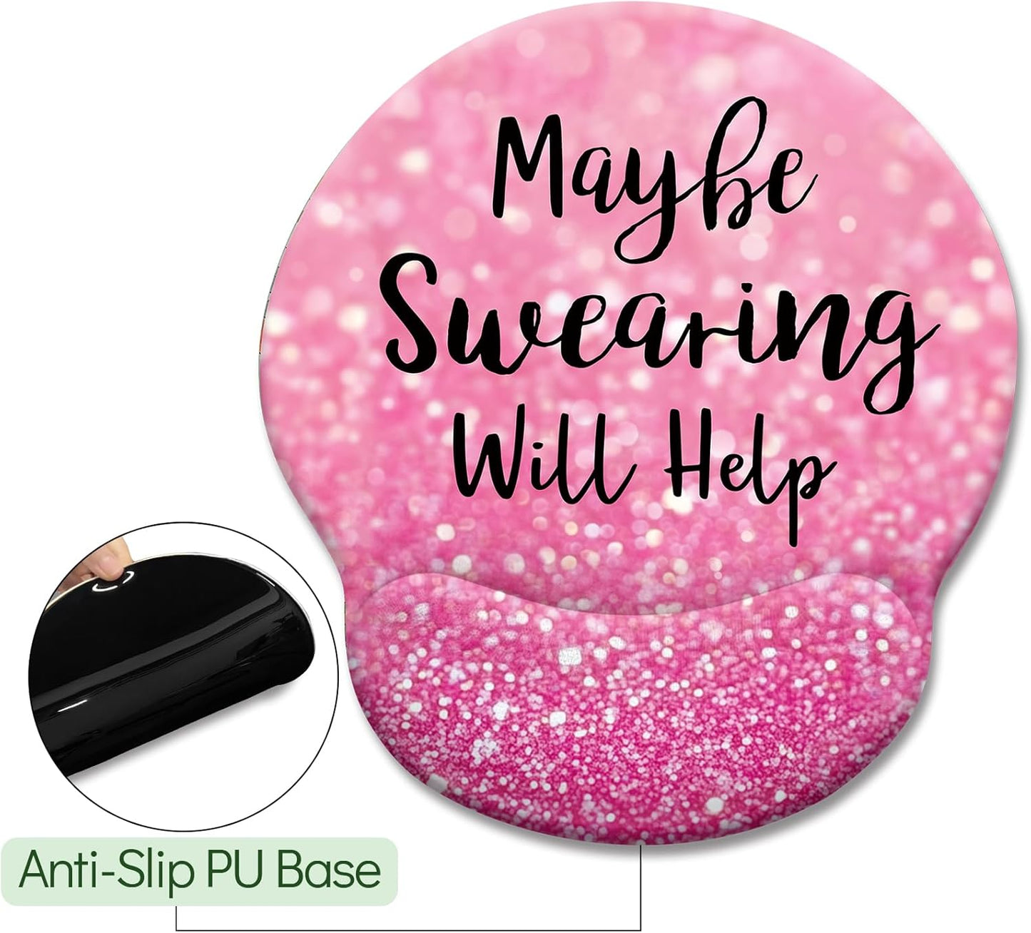 LIMKRIAN Cat Ergonomic Mouse Pad with Wrist Rest, Gaming Mouse Pad with Wrist Support, Funny Mouse Pads for Desk, Computer Mousepad with Non-Slip Pain Relief PU Base, Cute Office Desk Accessories